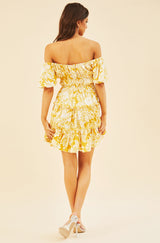 On Mine Mind Mini Dress - Yellow