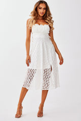 Ease Up Midi Dress - White