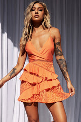 Floating Mini Dress - Tangerine