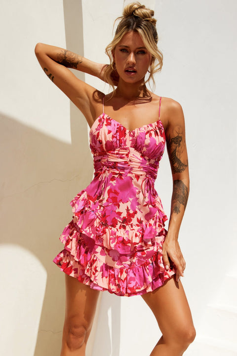 Loving Is Easy Mini Dress - Hot Pink