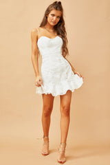 Remi Lace Mini Dress // White | Sage and Paige.