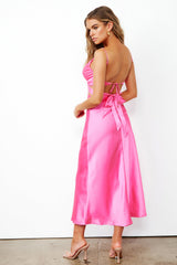 Divine Intervention Midi Dress - Hot Pink