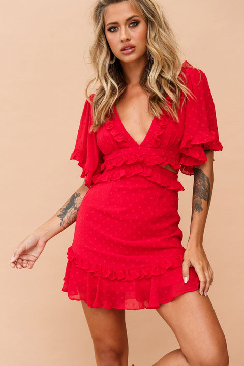 Sprung In Love Dress - Red