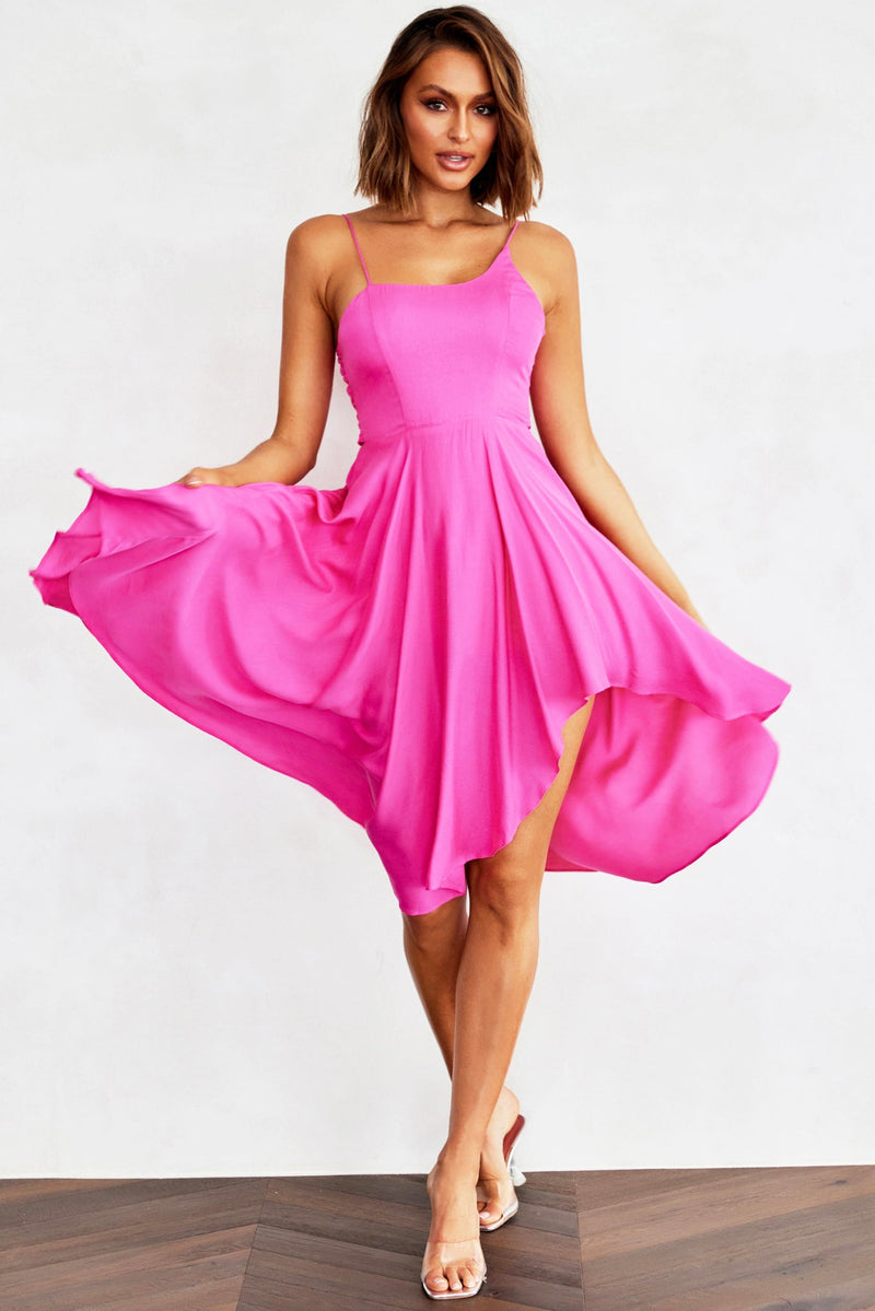So Fine Midi Dress - Hot Pink