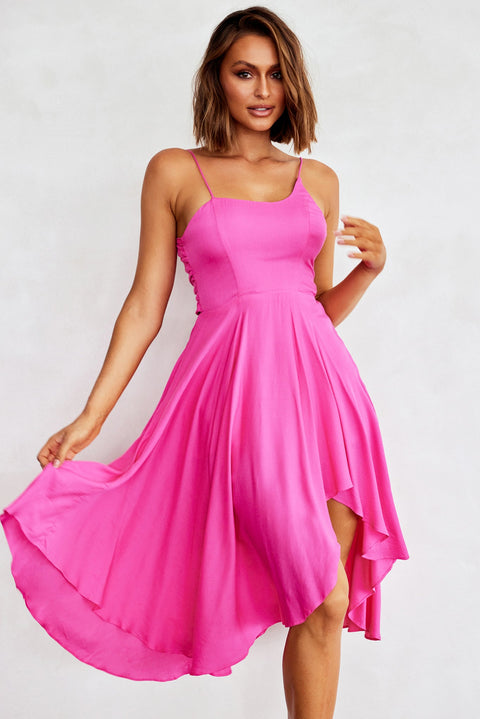So Fine Midi Dress - Hot Pink