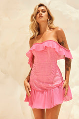 Venetian Summer Dress - Hot Pink