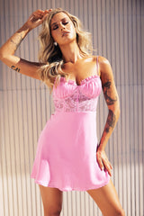 Shine Time Mini Dress - Pink