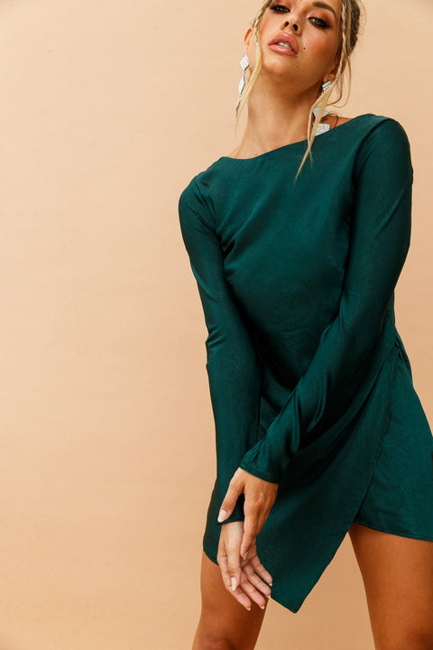 Mysterious Muse Dress - Forest Green