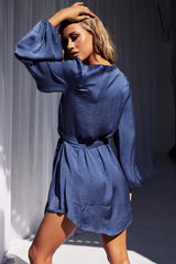 Flossy Mini Dress - Midnight Blue