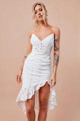 Lost and Found Midi Dress - White
