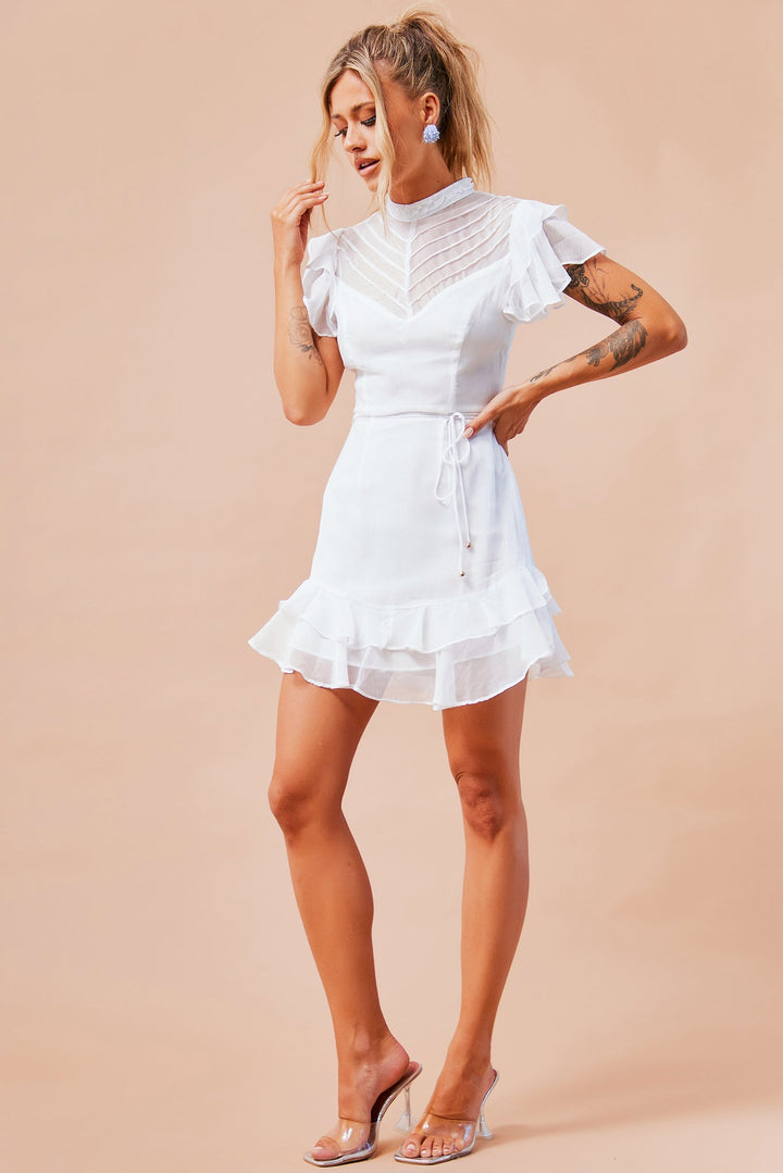 Leila Mini Dress - White