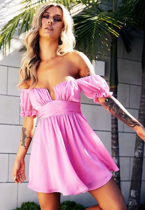Ride This Out Mini Dress - Pink