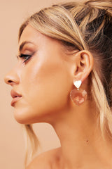 Disco Sole Earrings - Rose Gold