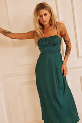 Affectionate Love Midi Dress - Forest Green