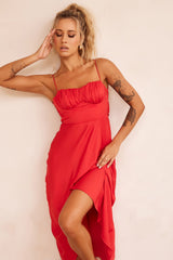 Affectionate Love Midi Dress - Red