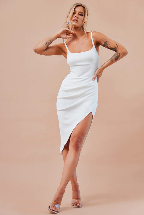 Riptide Midi Dress - White