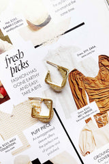 Facade Hoop Earrings - Gold