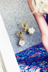 There She Goes Earrings - White Gold