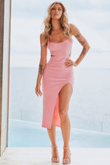 Maris Midi Dress - Baby Pink