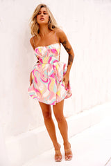 Cotton Candy Mini Dress - Pink Multi