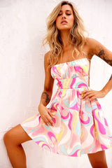 Cotton Candy Mini Dress - Pink Multi
