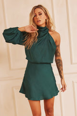 Differences Mini Dress - Forest Green