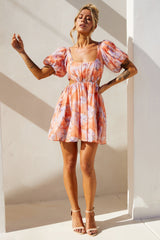 Woodington Sky Mini Dress - Orange