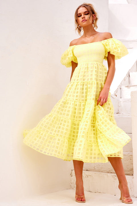 Gin Midi Dress - Yellow