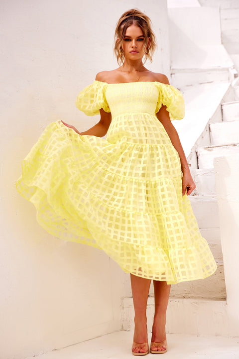 Gin Midi Dress - Yellow