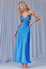 Goddess Lines Maxi Dress - Blue