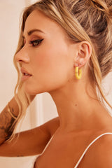 Audrey Hoop Earrings - Mustard