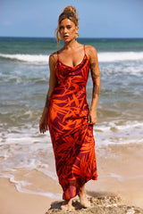 May In A Mood Maxi Dress - Red Multi