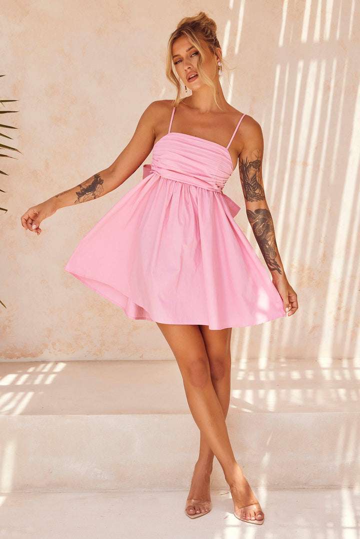 Little Touch Mini Dress - Hot Pink