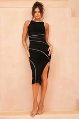 Easy Love Knit Midi Dress - Black