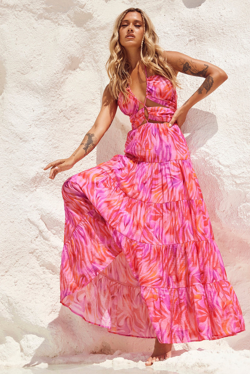 Dreamy Sun Maxi Dress - Pink Multi
