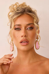 Unique Touch Earrings - Pink
